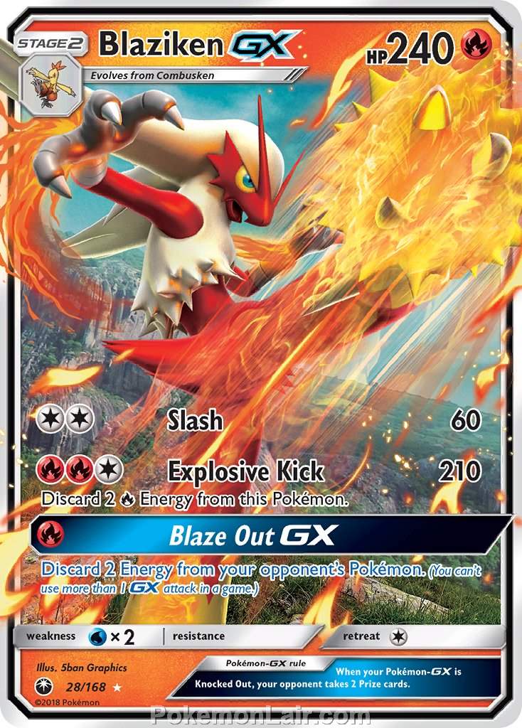 2018 Pokemon Trading Card Game Celestial Storm Price List – 28 Blaziken GX