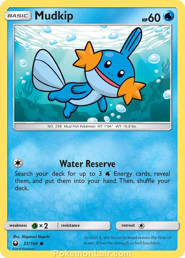 2018 Pokemon Trading Card Game Celestial Storm Price List – 32 Mudkip