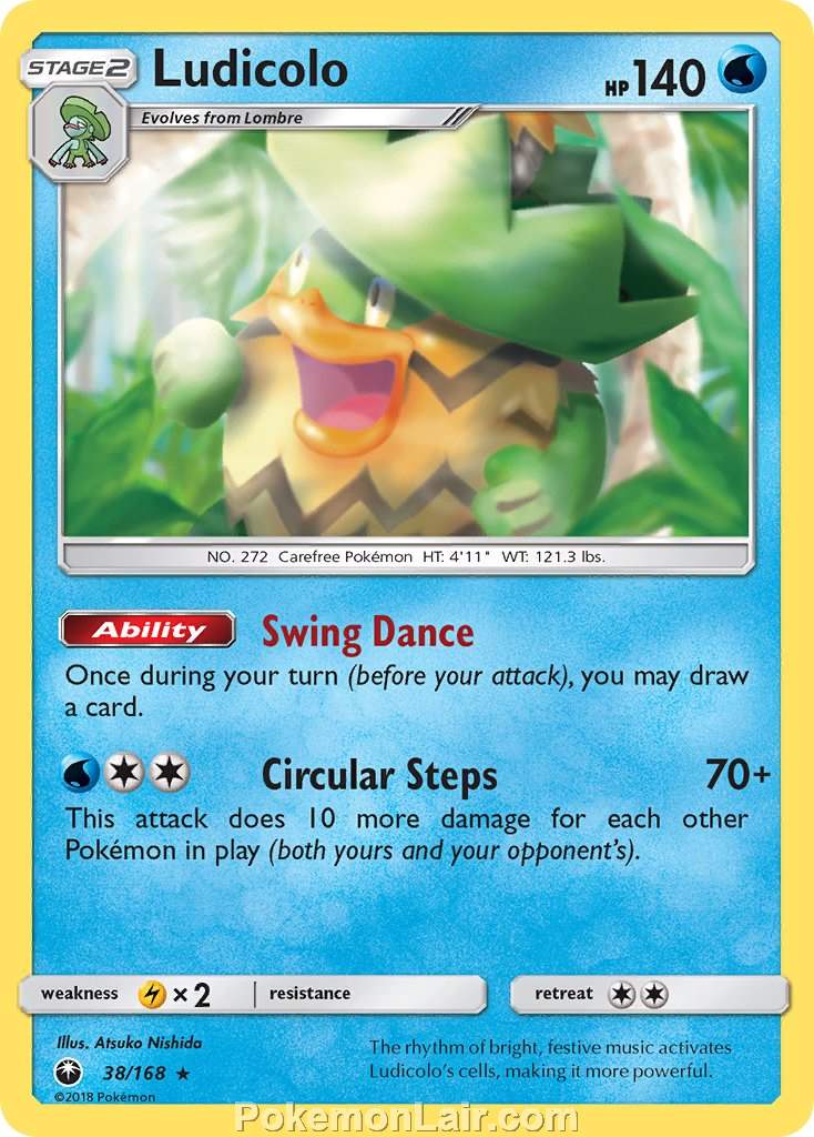 2018 Pokemon Trading Card Game Celestial Storm Price List – 38 Ludicolo