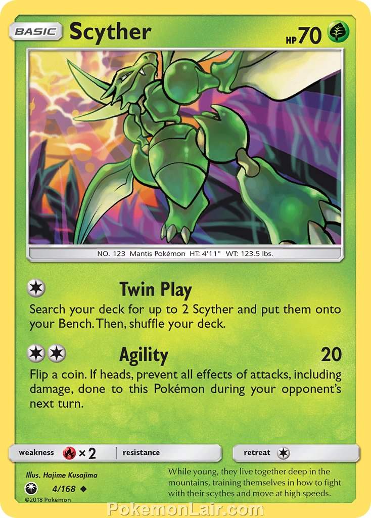 2018 Pokemon Trading Card Game Celestial Storm Price List – 4 Scyther