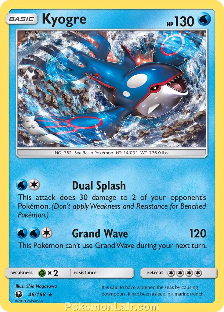 2018 Pokemon Trading Card Game Celestial Storm Price List – 46 Kyogre