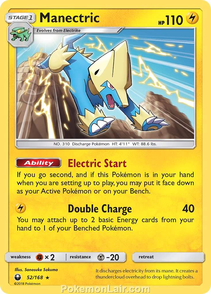 2018 Pokemon Trading Card Game Celestial Storm Price List – 52 Manectric