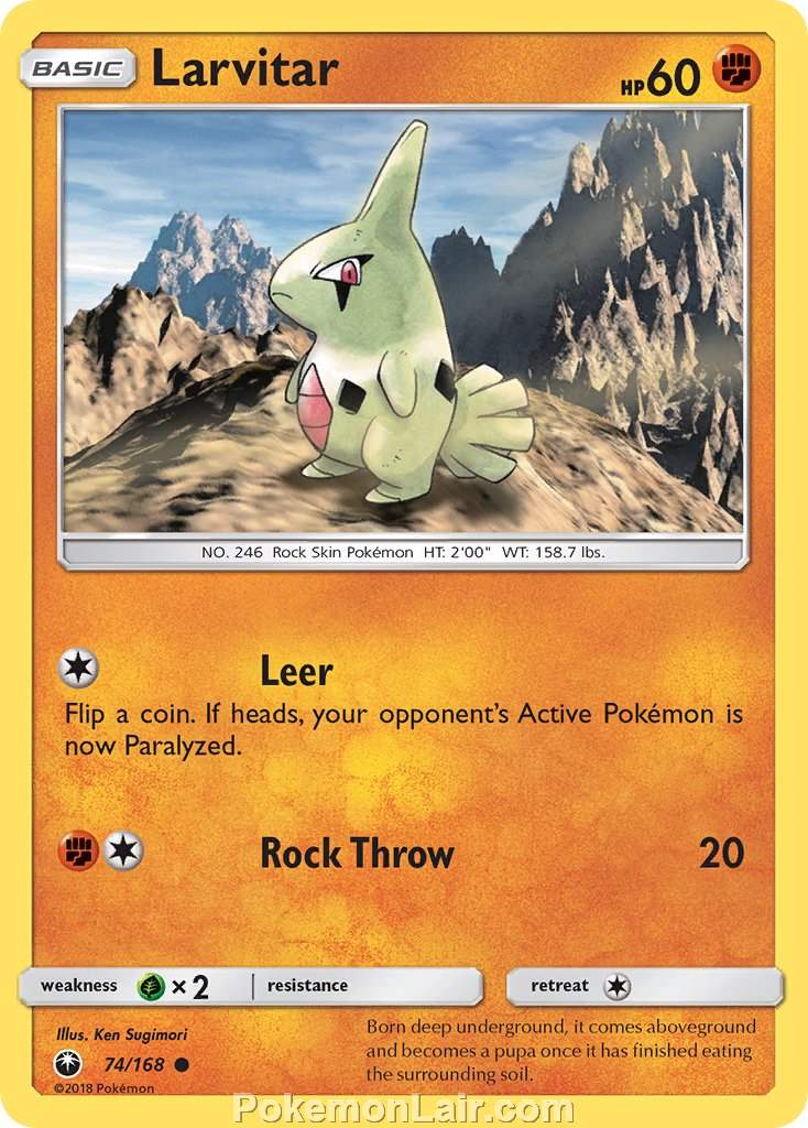 2018 Pokemon Trading Card Game Celestial Storm Price List – 74 Larvitar