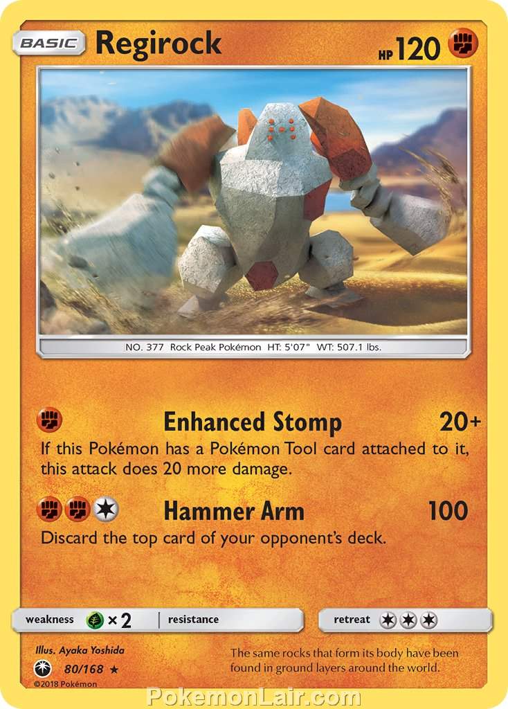 2018 Pokemon Trading Card Game Celestial Storm Price List – 80 Regirock