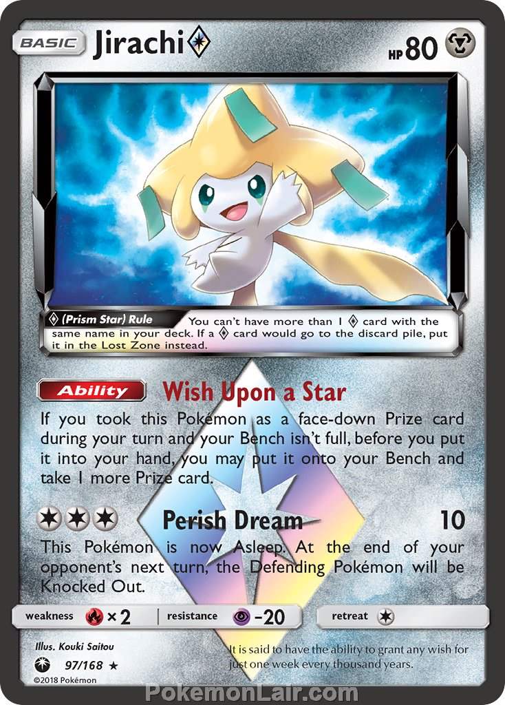 2018 Pokemon Trading Card Game Celestial Storm Price List – 97 Jirachi