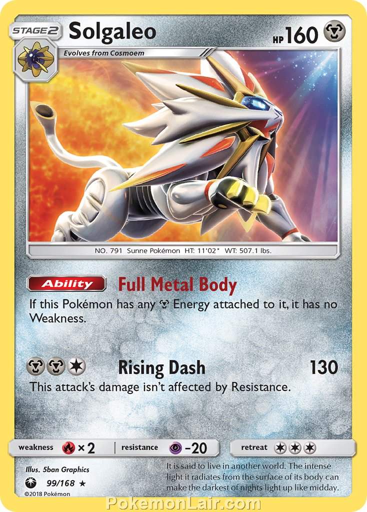 2018 Pokemon Trading Card Game Celestial Storm Price List – 99 Solgaleo