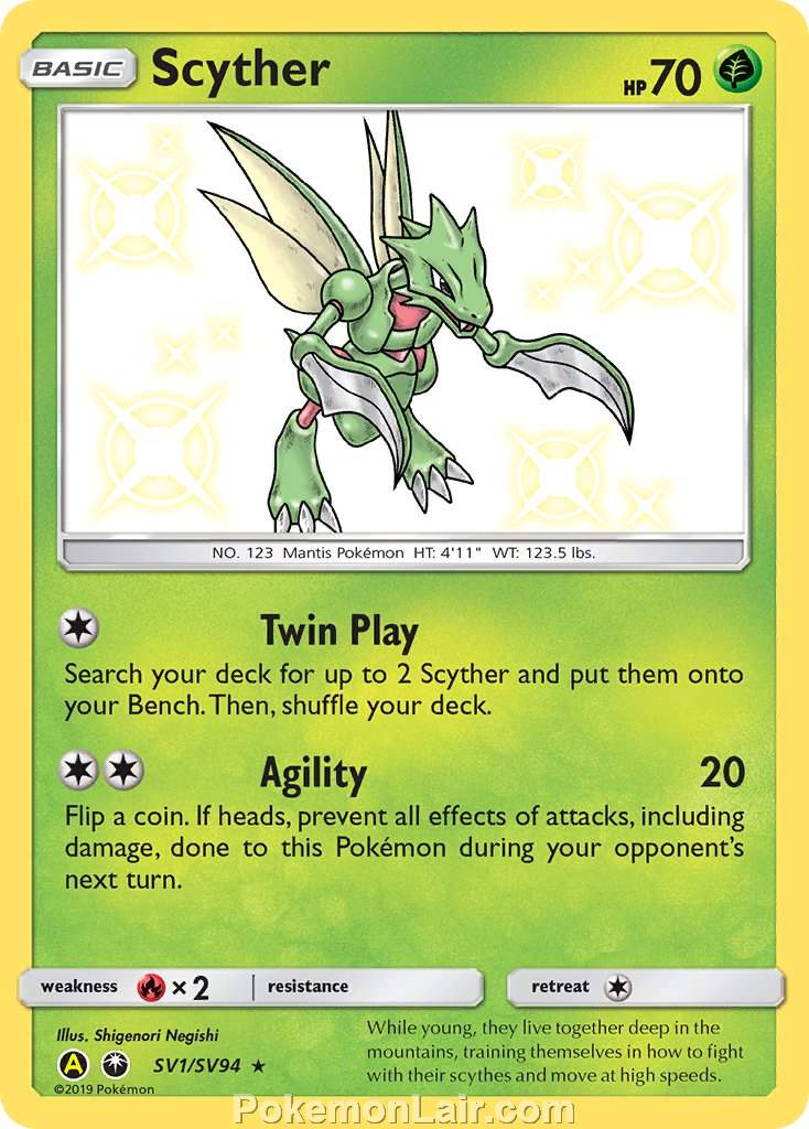 2018 Pokemon Trading Card Game Celestial Storm Price List – SV1 Scyther