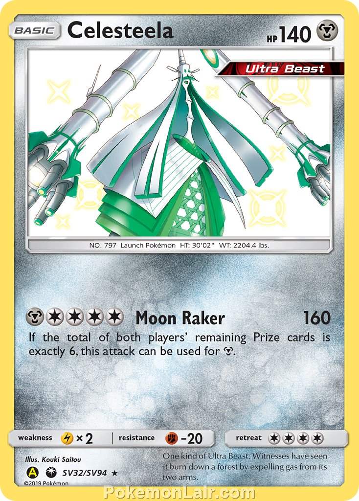 2018 Pokemon Trading Card Game Celestial Storm Price List – SV32 Celesteela