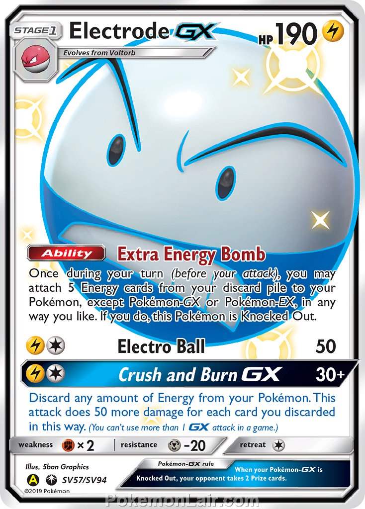 2018 Pokemon Trading Card Game Celestial Storm Price List – SV57 Electrode GX