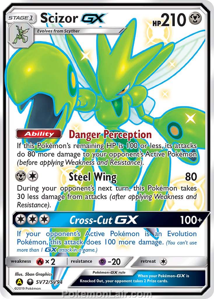 2018 Pokemon Trading Card Game Celestial Storm Price List – SV72 Scizor GX