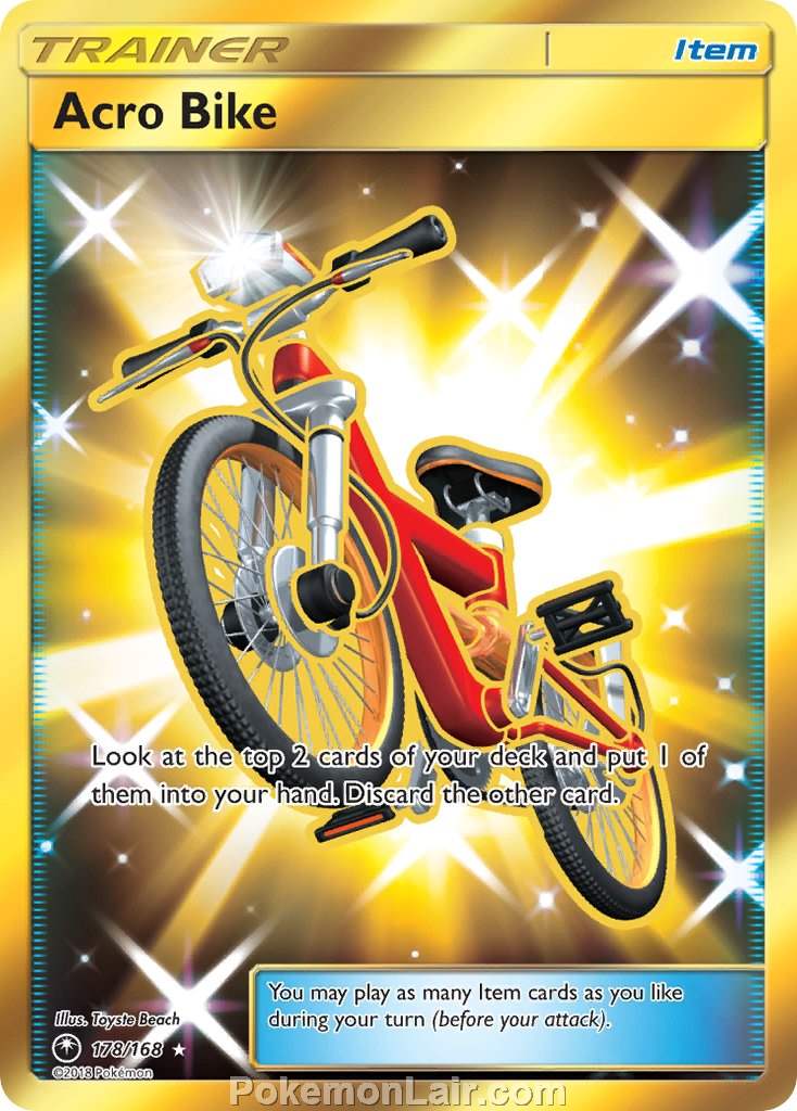 2018 Pokemon Trading Card Game Celestial Storm Set – 178 Acro Bike