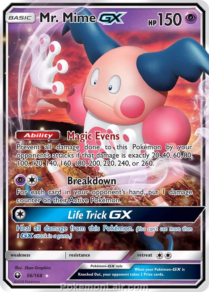 2018 Pokemon Trading Card Game Celestial Storm Set – 56 Mr Mime GX