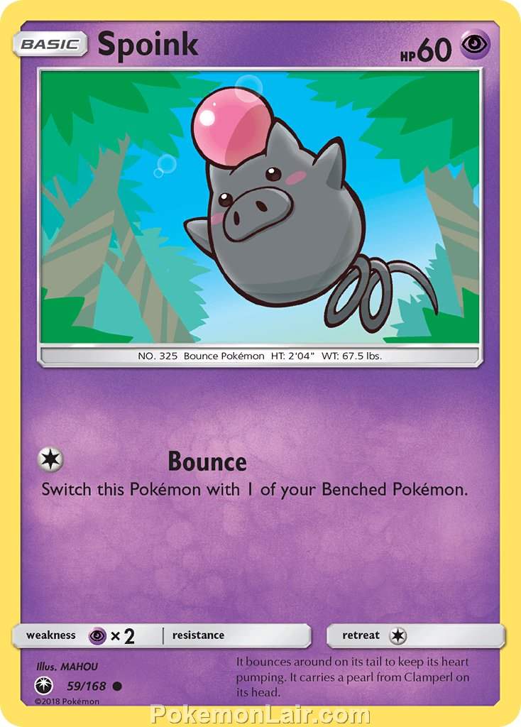 2018 Pokemon Trading Card Game Celestial Storm Set – 59 Spoink