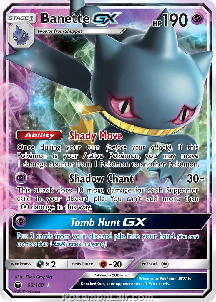 2018 Pokemon Trading Card Game Celestial Storm Set – 66 Banette GX