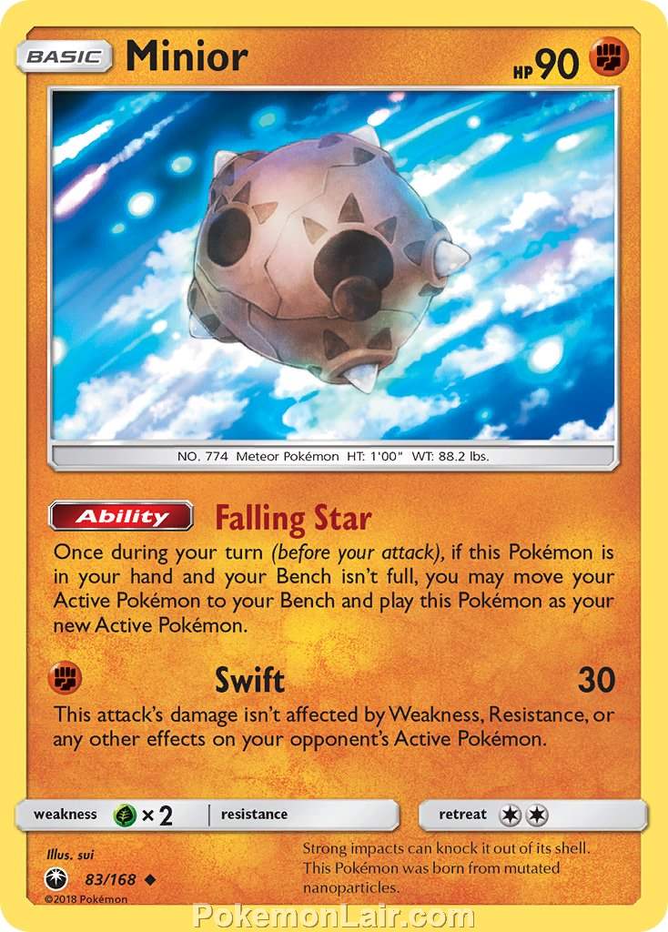 2018 Pokemon Trading Card Game Celestial Storm Set – 83 Minior