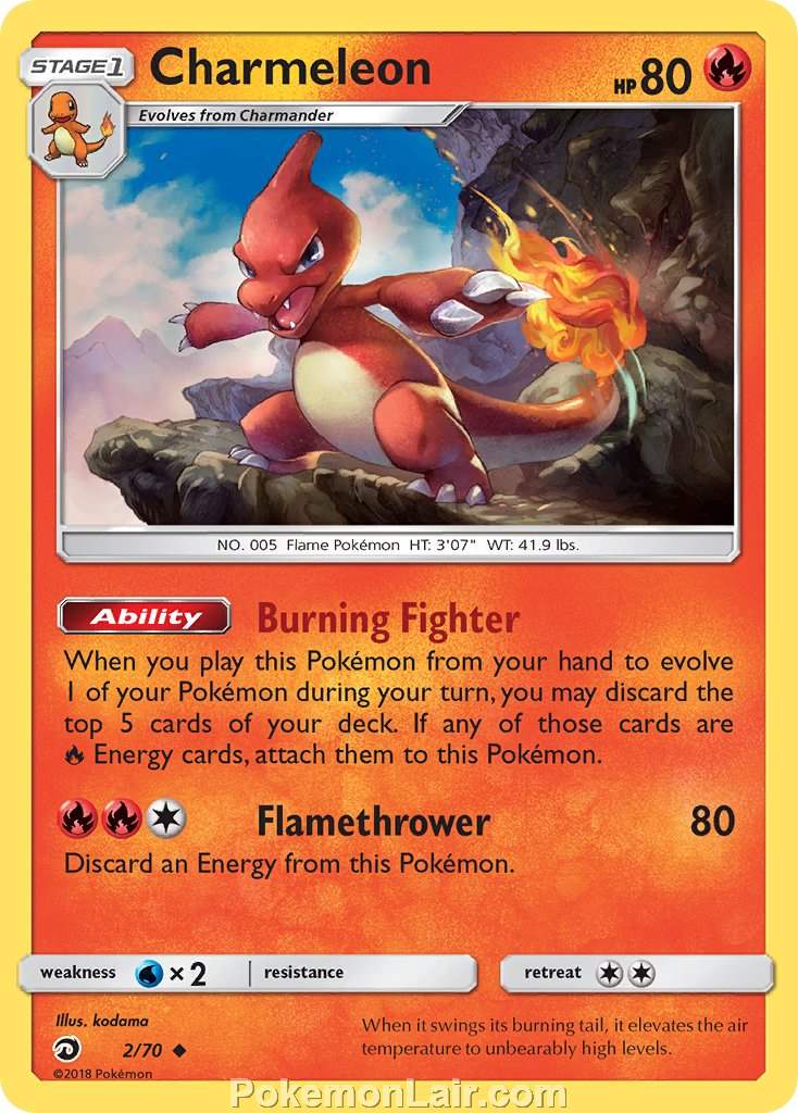 2018 Pokemon Trading Card Game Dragon Majesty Price List – 2 Charmeleon