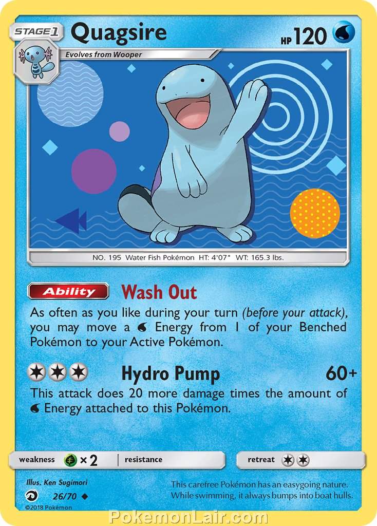 2018 Pokemon Trading Card Game Dragon Majesty Price List – 26 Quagsire