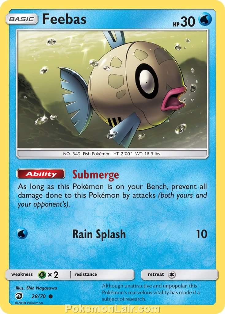 2018 Pokemon Trading Card Game Dragon Majesty Price List – 28 Feebas