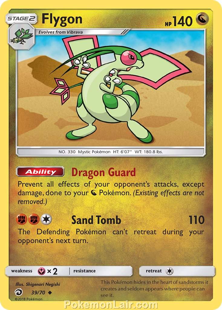 2018 Pokemon Trading Card Game Dragon Majesty Price List – 39 Flygon