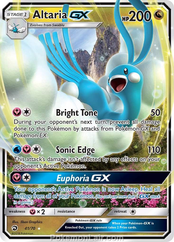 2018 Pokemon Trading Card Game Dragon Majesty Price List – 41 Altaria GX