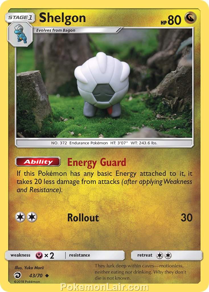 2018 Pokemon Trading Card Game Dragon Majesty Price List – 43 Shelgon