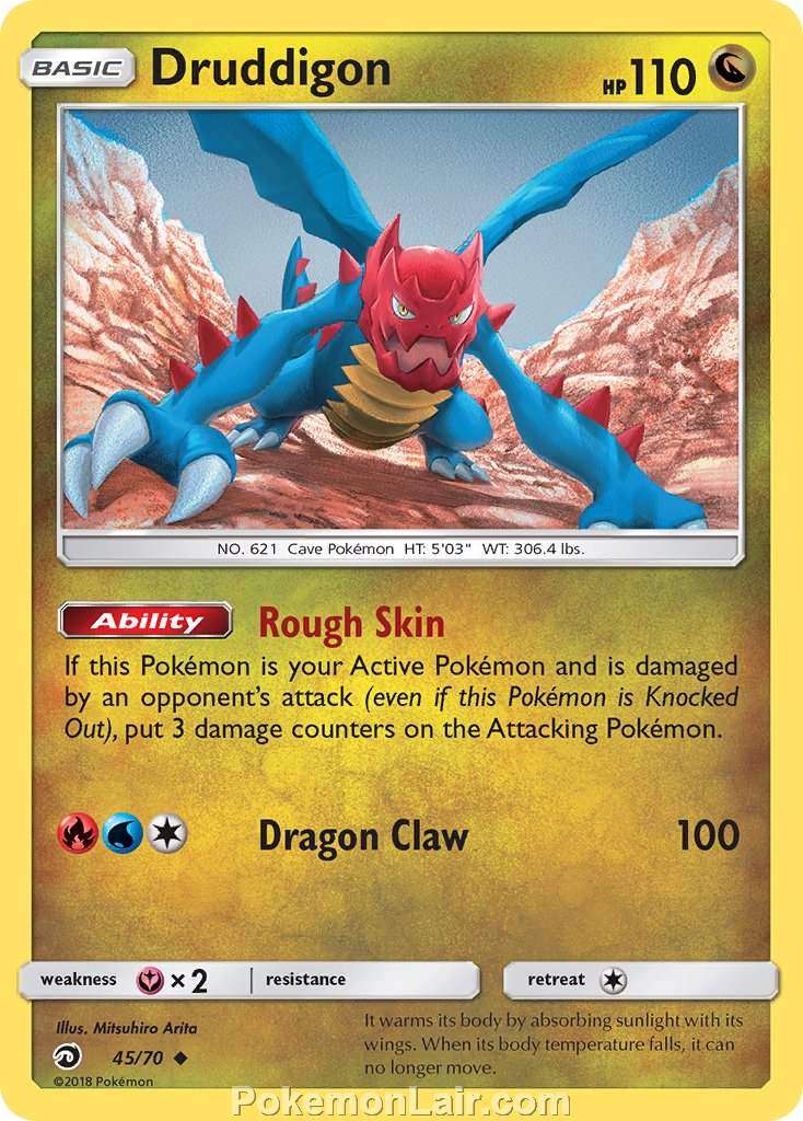 2018 Pokemon Trading Card Game Dragon Majesty Price List – 45 Druddigon