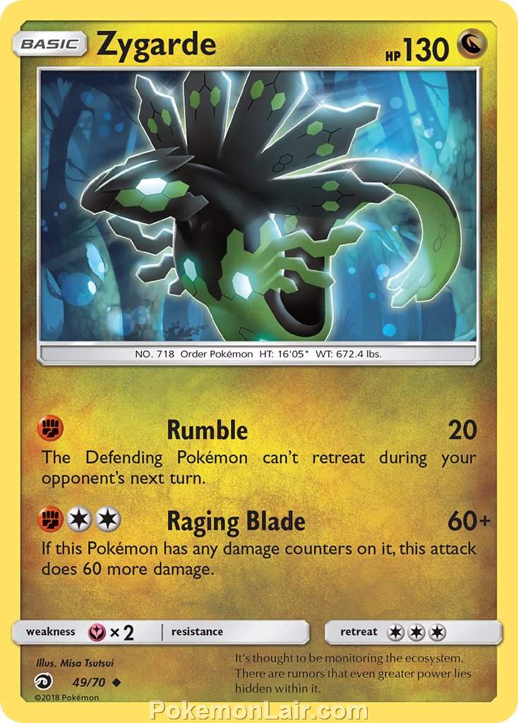 2018 Pokemon Trading Card Game Dragon Majesty Price List – 49 Zygarde