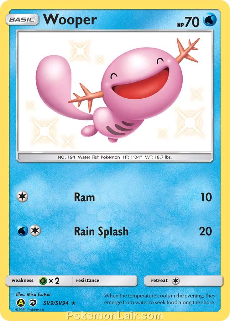 2018 Pokemon Trading Card Game Dragon Majesty Price List – SV9 Wooper