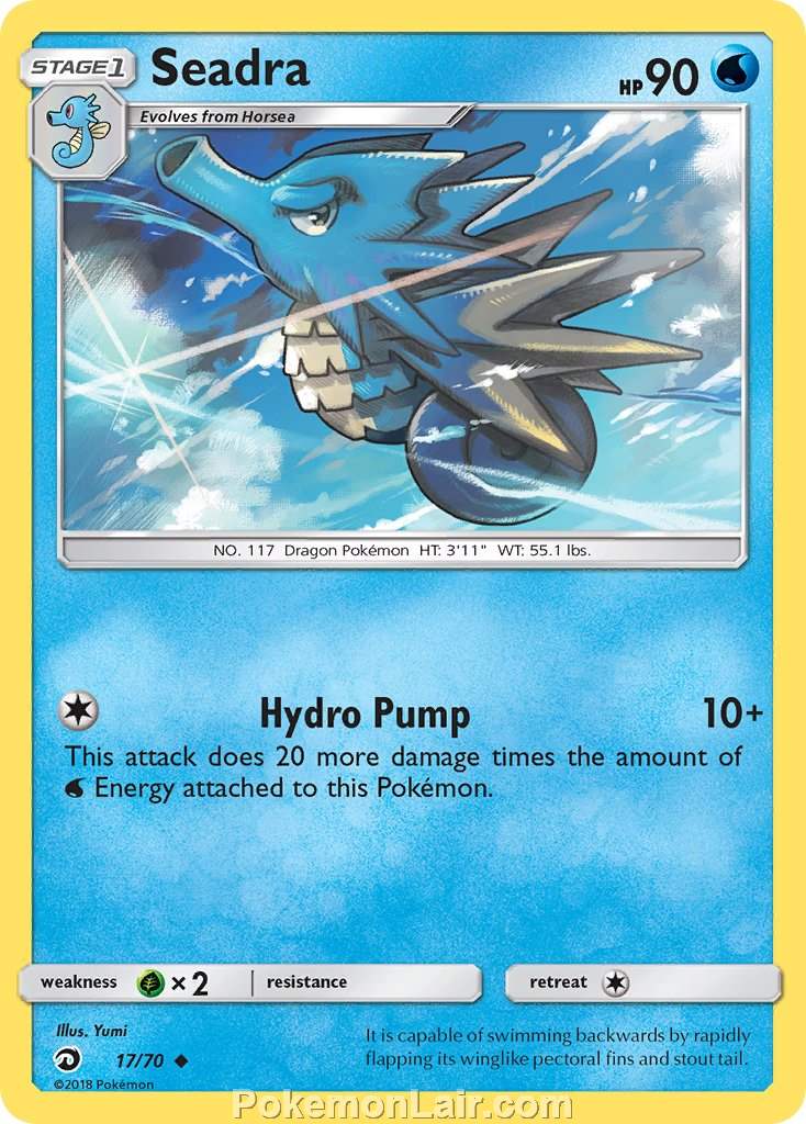 2018 Pokemon Trading Card Game Dragon Majesty Set – 17 Seadra