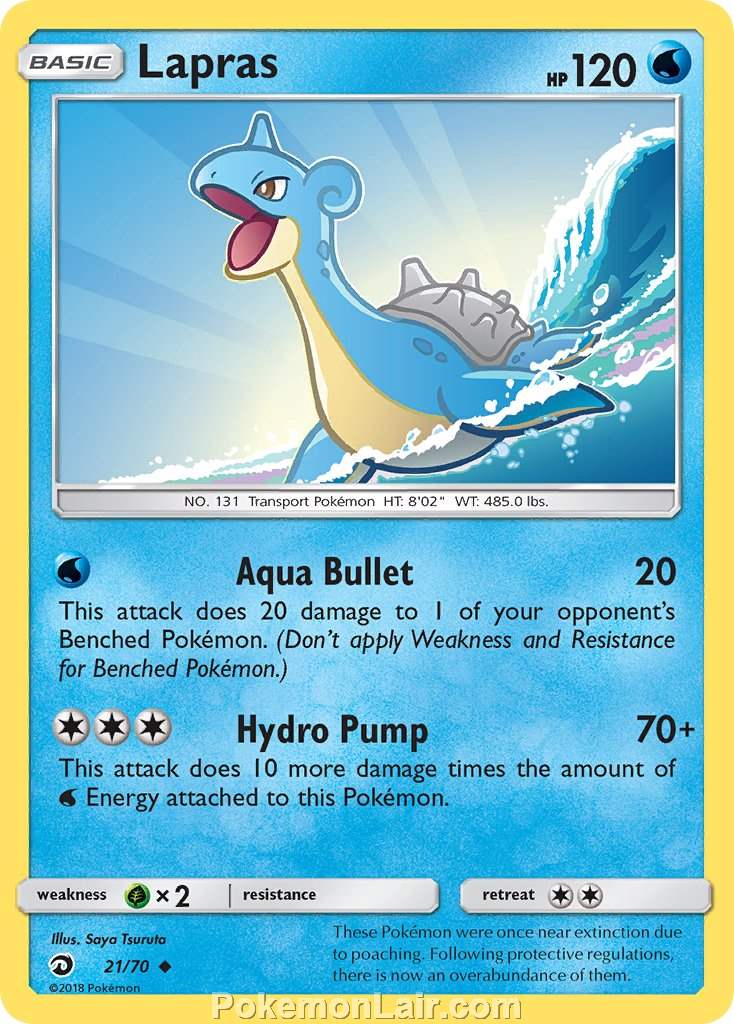 2018 Pokemon Trading Card Game Dragon Majesty Set – 21 Lapras