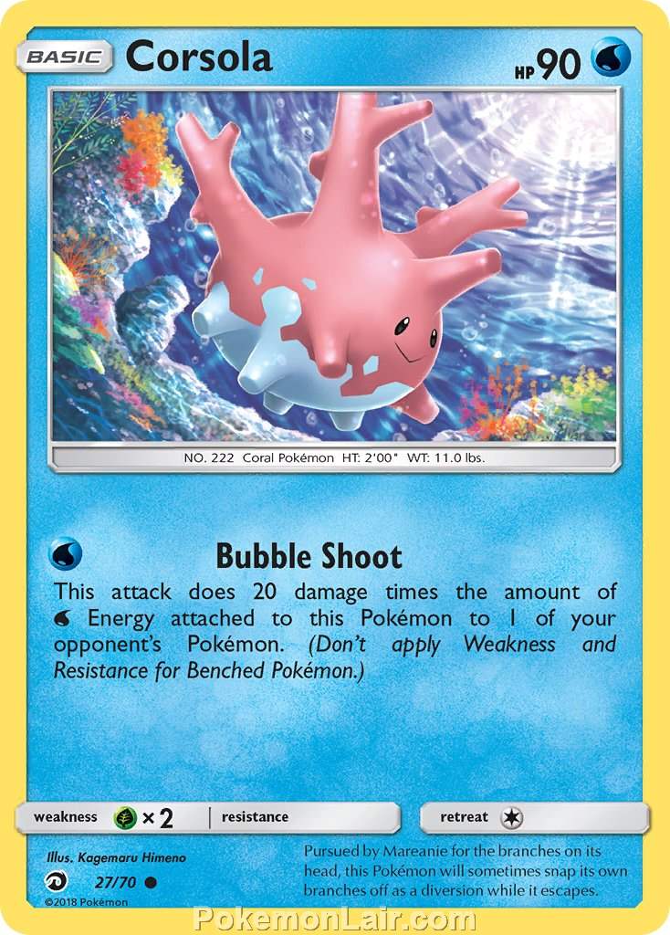 2018 Pokemon Trading Card Game Dragon Majesty Set – 27 Corsola