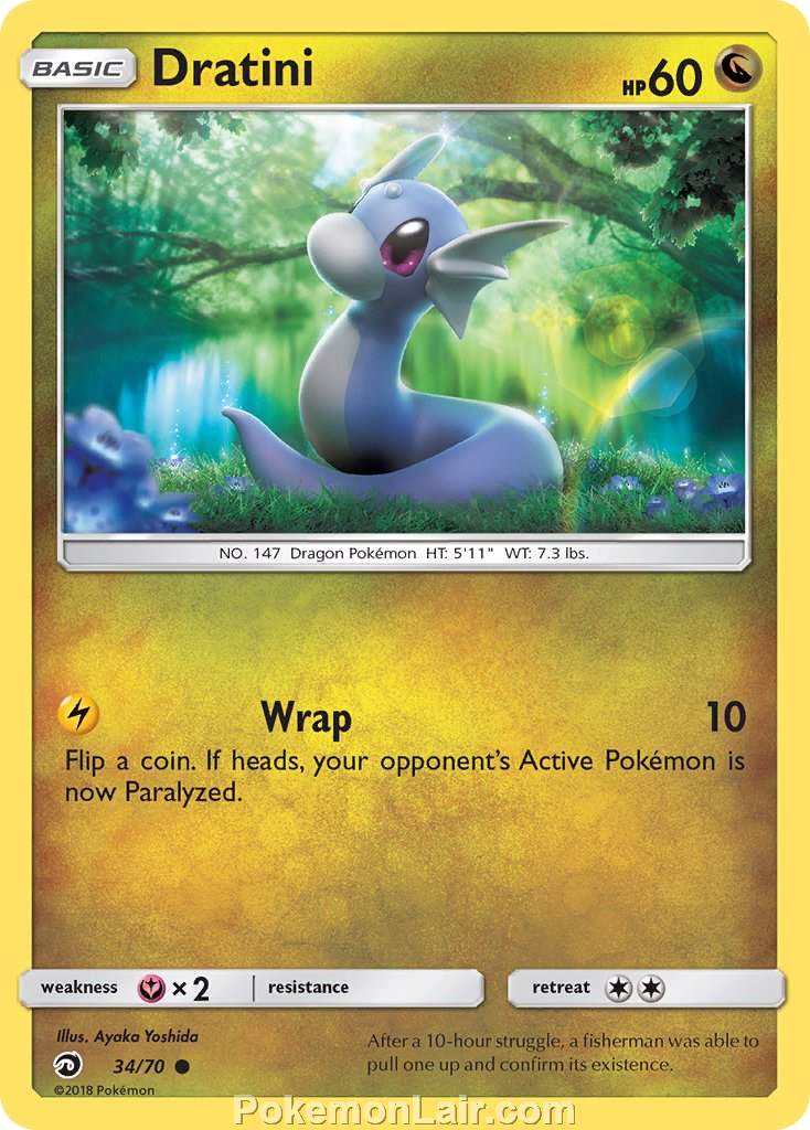 2018 Pokemon Trading Card Game Dragon Majesty Set – 34 Dratini