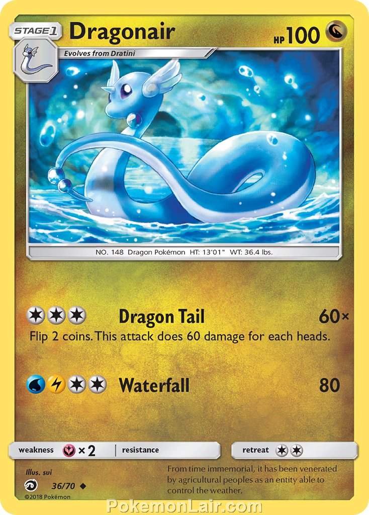 2018 Pokemon Trading Card Game Dragon Majesty Set – 36 Dragonair
