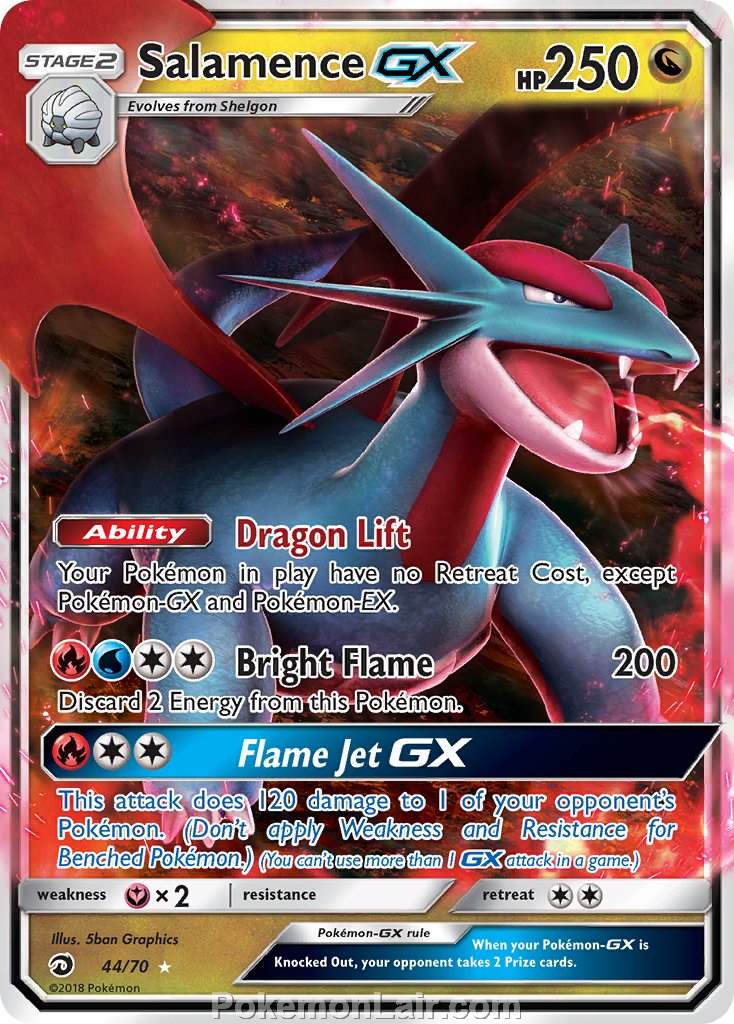 2018 Pokemon Trading Card Game Dragon Majesty Set – 44 Salamence GX