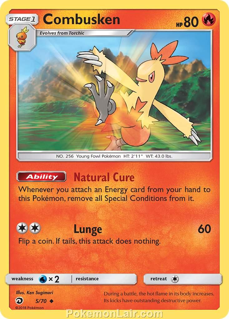 2018 Pokemon Trading Card Game Dragon Majesty Set – 5 Combusken