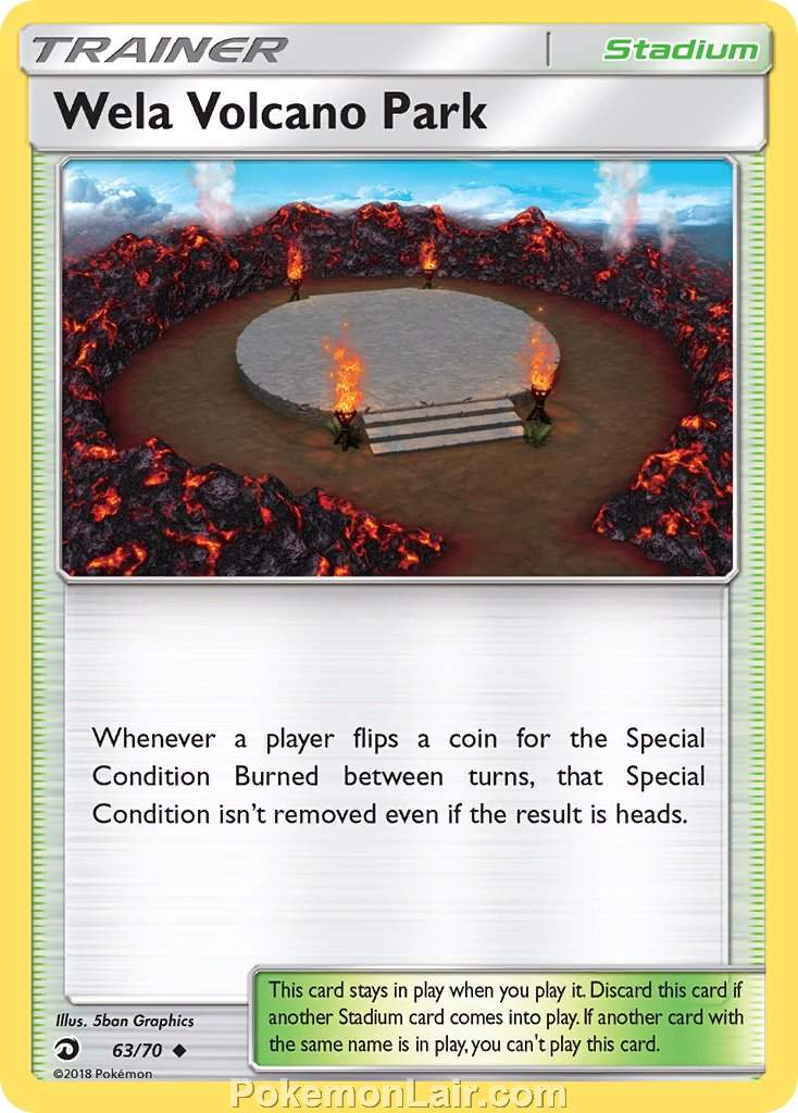 2018 Pokemon Trading Card Game Dragon Majesty Set – 63 Wela Volcano Park