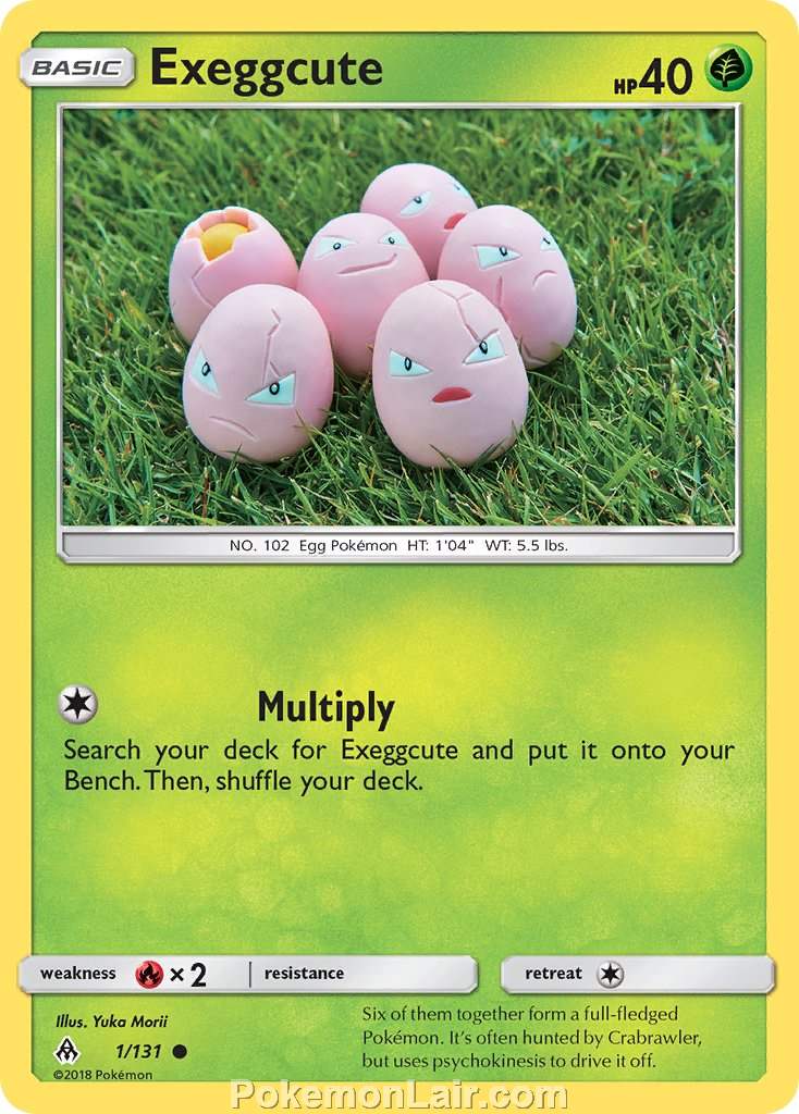 2018 Pokemon Trading Card Game Forbidden Light Price List – 1 Exeggcute