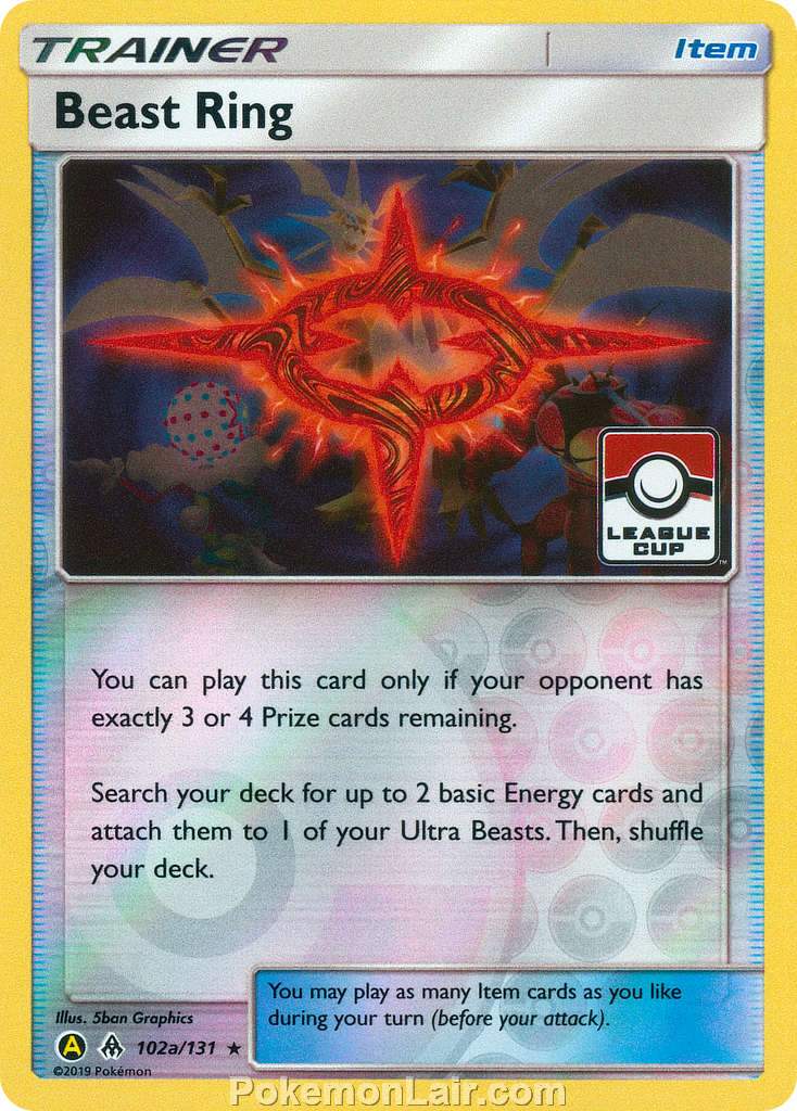 2018 Pokemon Trading Card Game Forbidden Light Price List – 102a Beast Ring