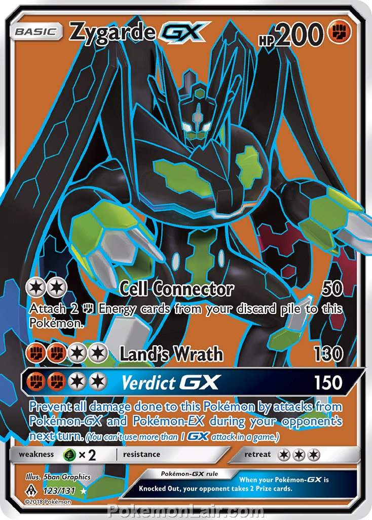 2018 Pokemon Trading Card Game Forbidden Light Price List – 123 Zygarde GX