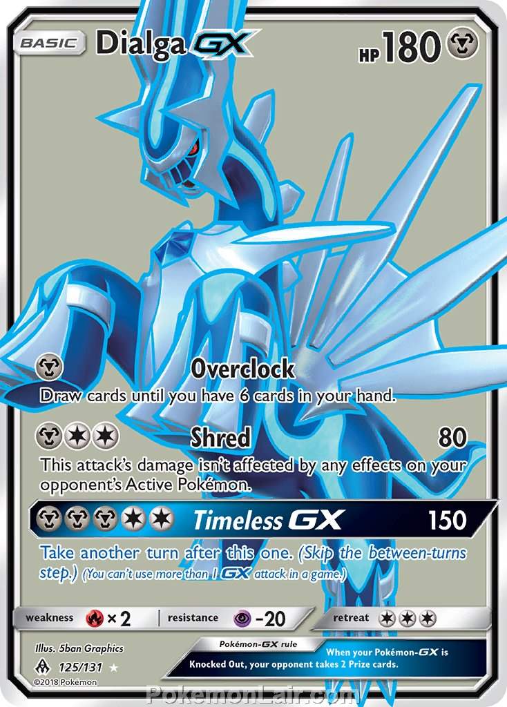 2018 Pokemon Trading Card Game Forbidden Light Price List – 125 Dialga GX