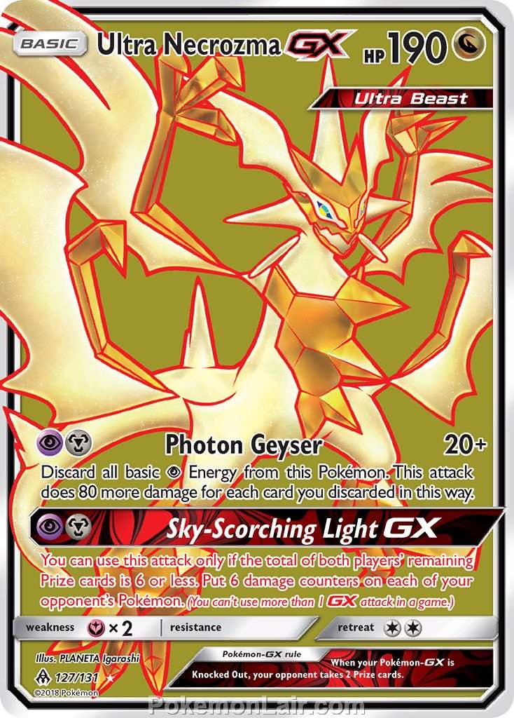 2018 Pokemon Trading Card Game Forbidden Light Price List – 127 Ultra Necrozma GX