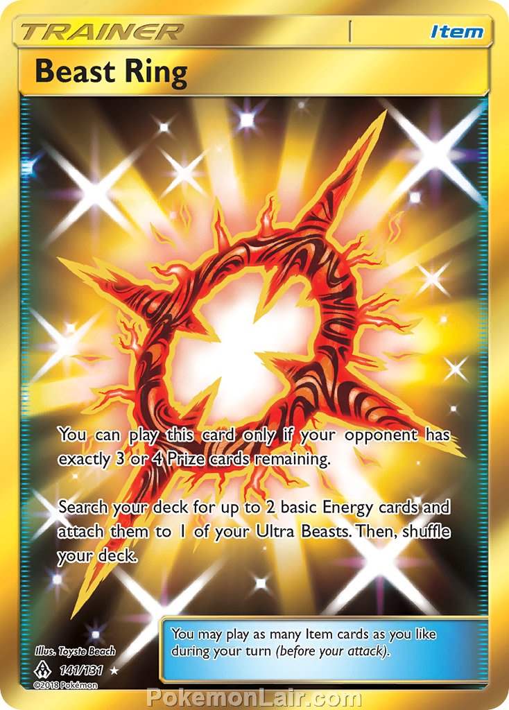 2018 Pokemon Trading Card Game Forbidden Light Price List – 141 Beast Ring