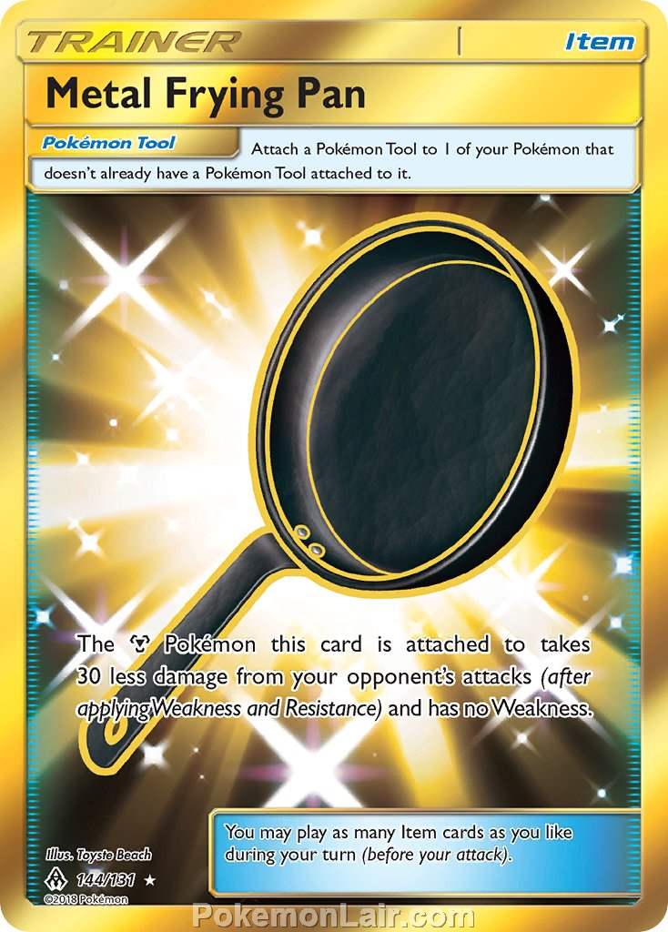 2018 Pokemon Trading Card Game Forbidden Light Price List – 144 Metal Frying Pan