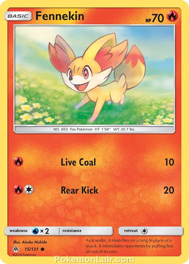 2018 Pokemon Trading Card Game Forbidden Light Price List – 15 Fennekin