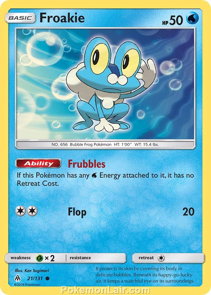2018 Pokemon Trading Card Game Forbidden Light Price List – 21 Froakie