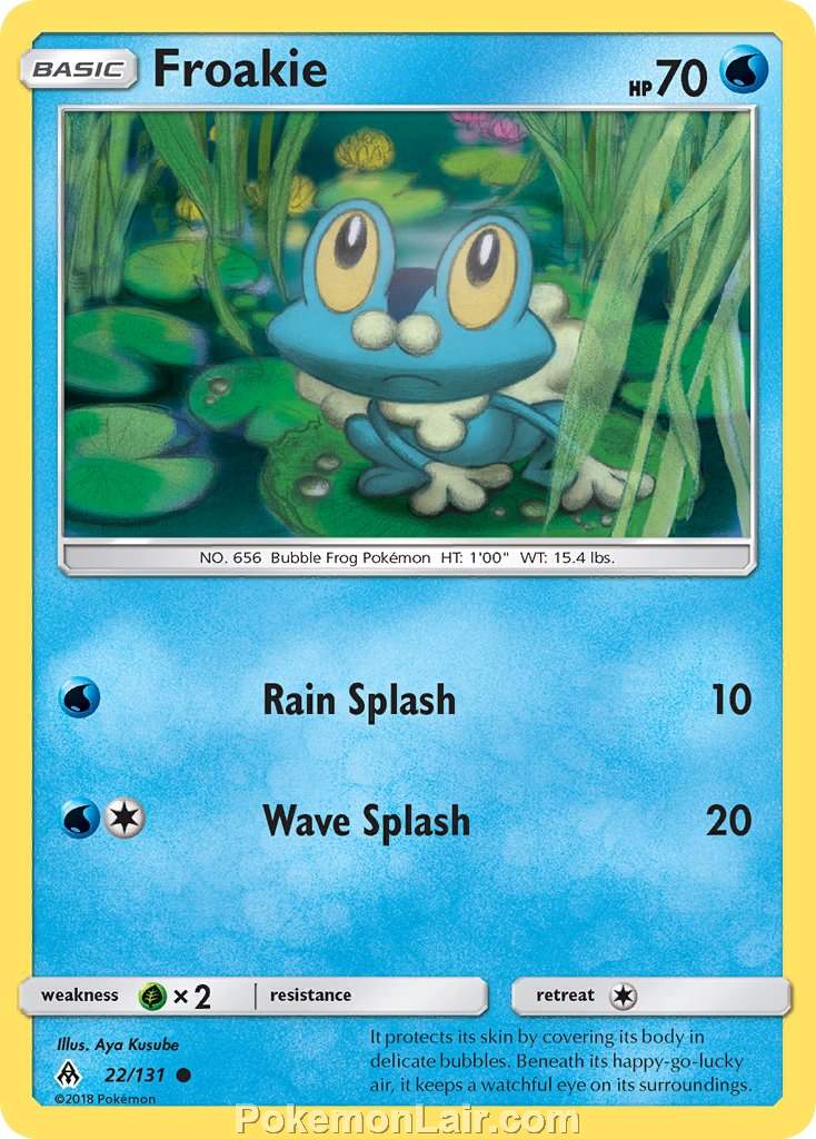 2018 Pokemon Trading Card Game Forbidden Light Price List – 22 Froakie