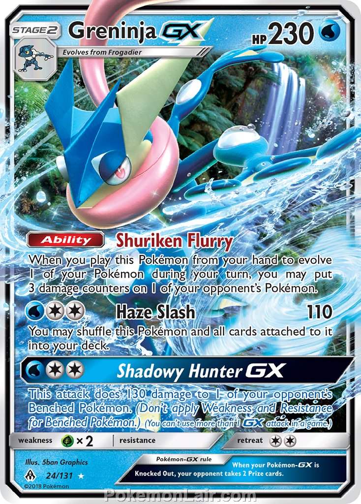 2018 Pokemon Trading Card Game Forbidden Light Price List – 24 Greninja GX