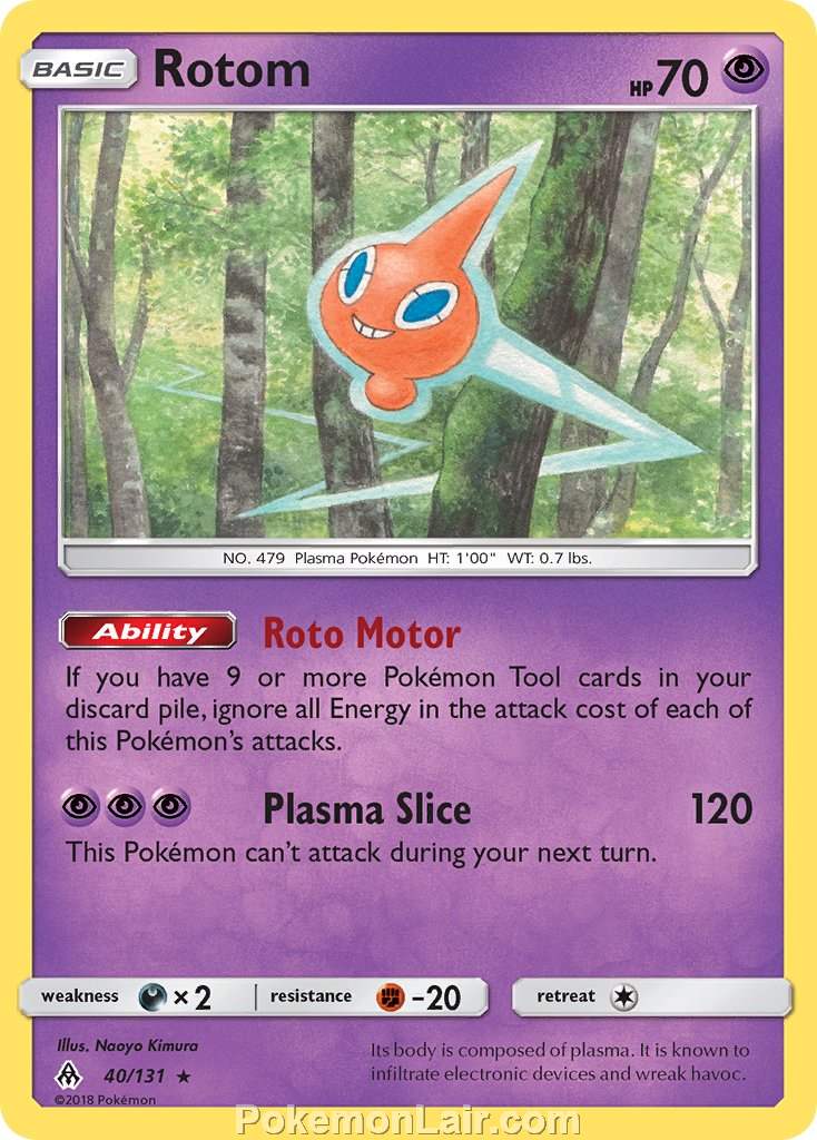 2018 Pokemon Trading Card Game Forbidden Light Price List – 40 Rotom