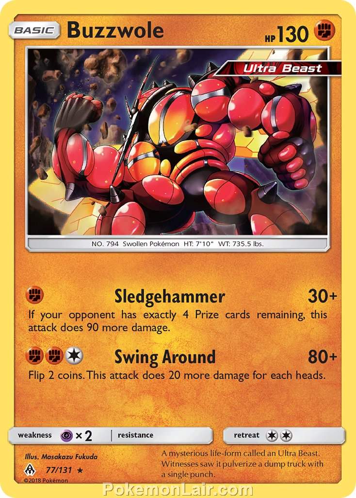 2018 Pokemon Trading Card Game Forbidden Light Price List – 77 Buzzwole