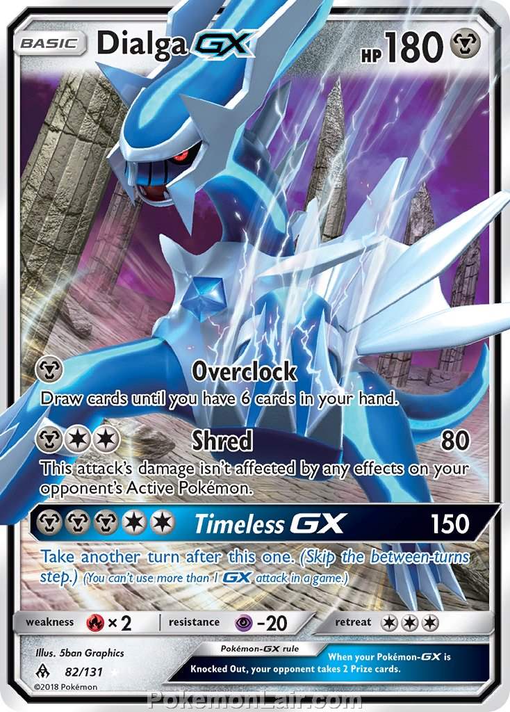 2018 Pokemon Trading Card Game Forbidden Light Price List – 82 Dialga GX